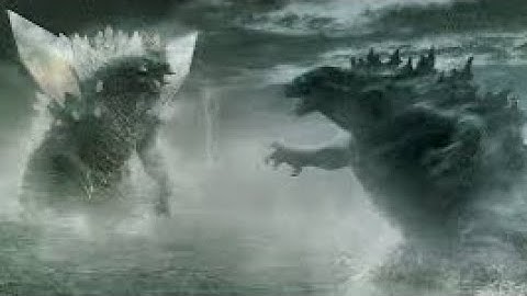 Godzilla vs space Godzilla stop motion