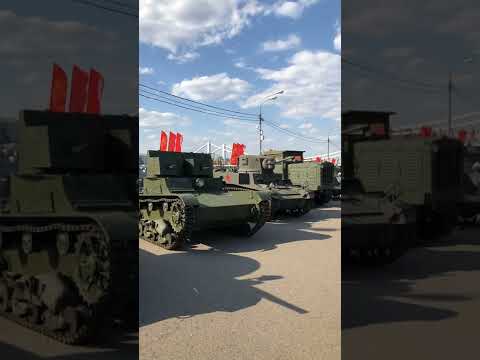 Exhibition Of Historical Military Vehicles In Gorky Park Moscow