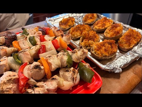 Danny’s Back in the Kitchen Making Kebabs and Twice Baked Potatoes for Mother’s Day!