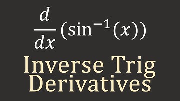 Calculus I: Derivatives of Inverse Trigonometric Functions