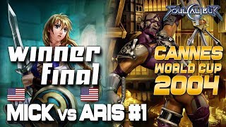 Soul Calibur 2 World Cup 2004 Final Mick (Sophitia) vs Aris (Voldo) #1