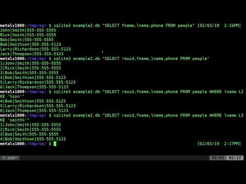 Beginners Tutorial on SQLite3 in the Linux Shell Script Part 2