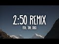 MYA, TINI & DUKI - 2:50 Remix (Letra/Lyrics)