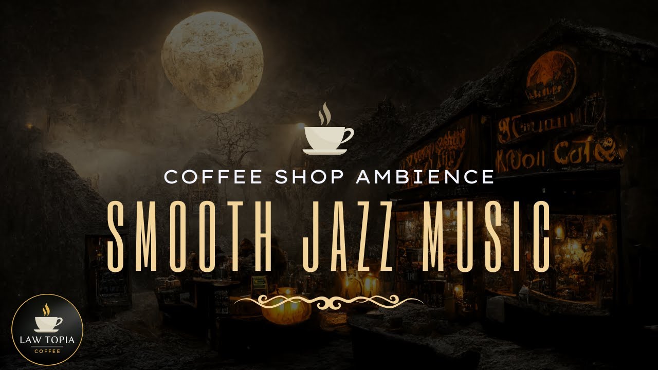 Cozy Fall Coffee Shop Ambience with Smooth Jazz Music & Crackling Fireplace