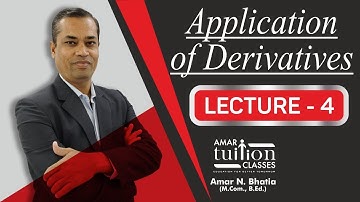 #4 Application of Derivatives SY BCom Sem 4 Statistics | Derivative Gujarat University | Kutch Uni |
