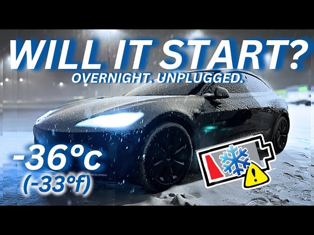 Deep Freezing my Tesla on an EXTREMELY COLD night in Canada
