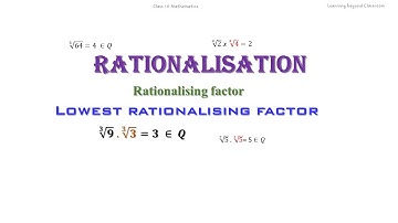 E x 1 (C) Part 1| Rationalisation | Rationalising factor | Lowest rationalising factor |Class 9 |