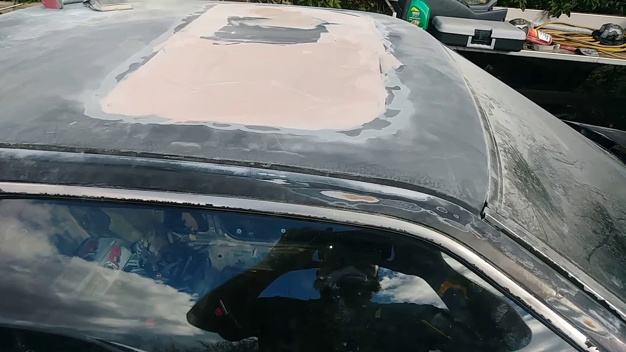 Ae86 sunroof delete in progress YouTube