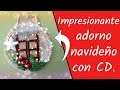 IMPRESIONANTE ADORNO NAVIDEÑO CON CD