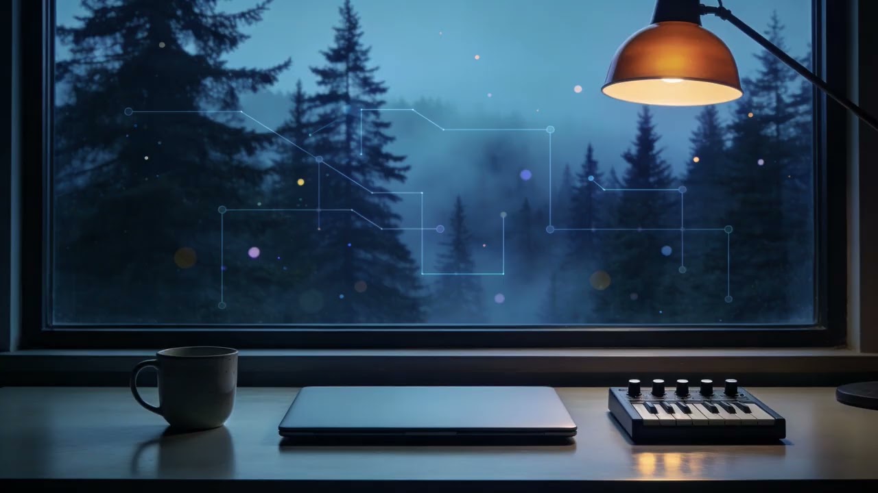 Alabaster Circuitry Among Lucent Pines