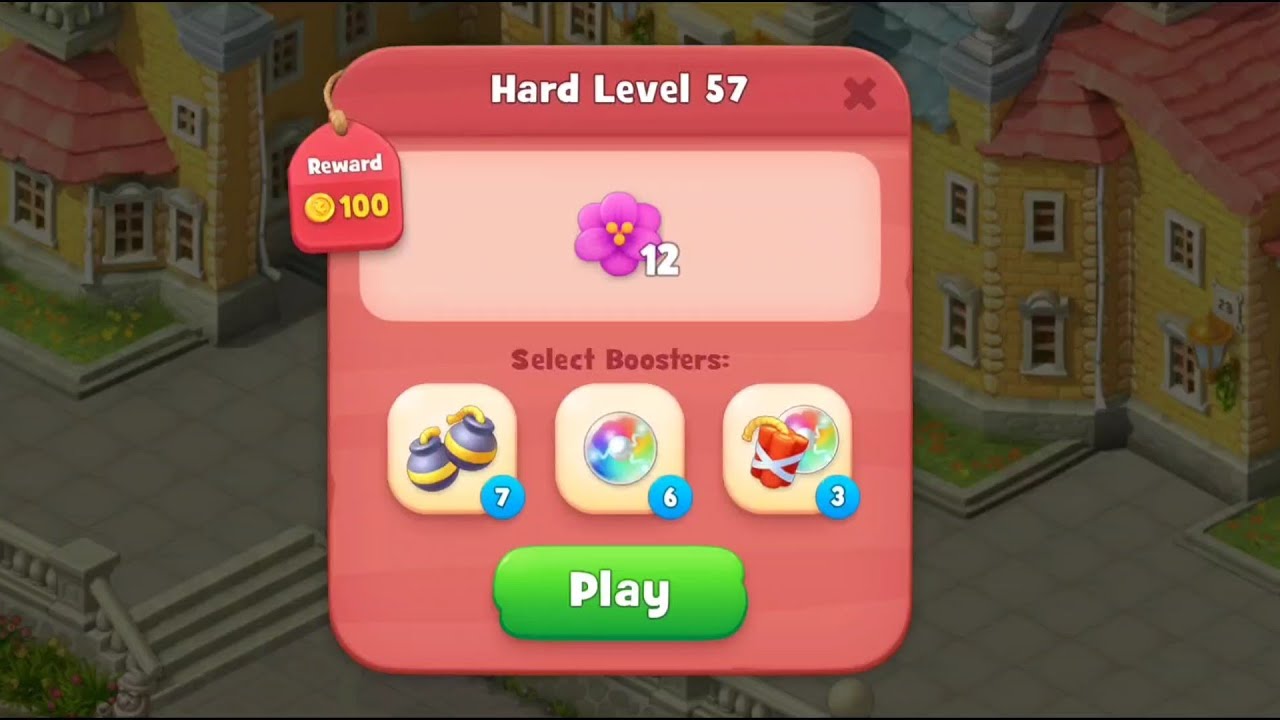 Gardenscapes Level 57 Walkthrough "No Boosters Used" - YouTube