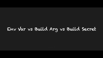 Docker: Env Var vs Build Arg vs Build Secret 🤫