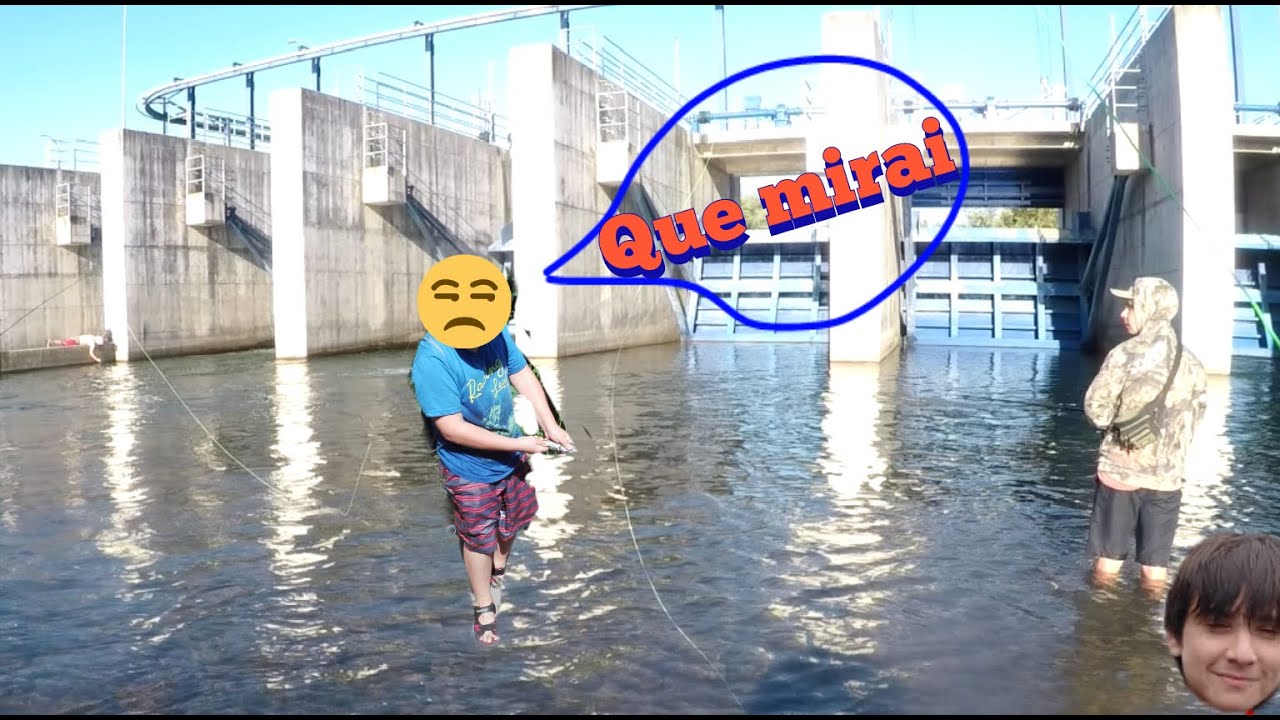 Pescando en el Diguillin en la represa Del Carmen.