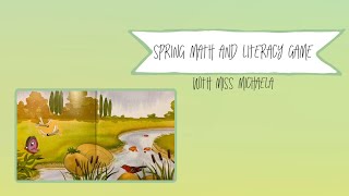 Spring Math and Literacy Game - Preschool