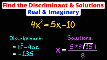Find the Discriminant of a Quadratic Equation | Real & Imaginary Solutions | Eat Pi