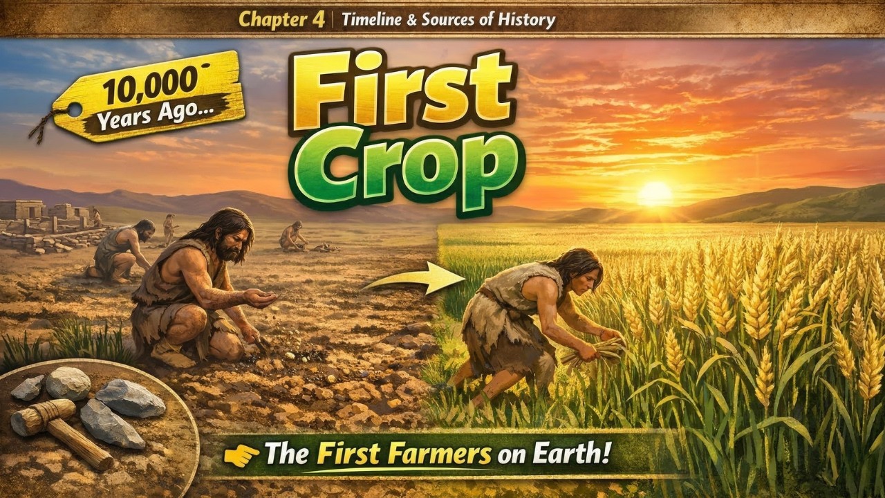 The First crops | The first crops class 6 | How did humans grow their ...