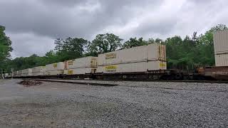 BNSF 7042 slips by mile post 22 with the southbound Intermodal at Howardsville Rd