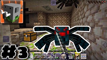 Craftsman Building Craft Survival Gameplay Walkthrough Part 3 - Spiders!!!