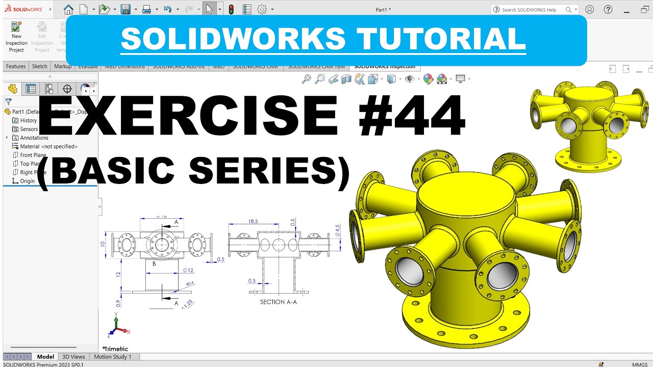 SolidWorks Tutorial: Design a Multi-Outlet Flange Hub – Step-by-Step ...