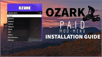 How To Install OZARK Mod-Menu (GTA5)❚❚ OZARK Installition Guide