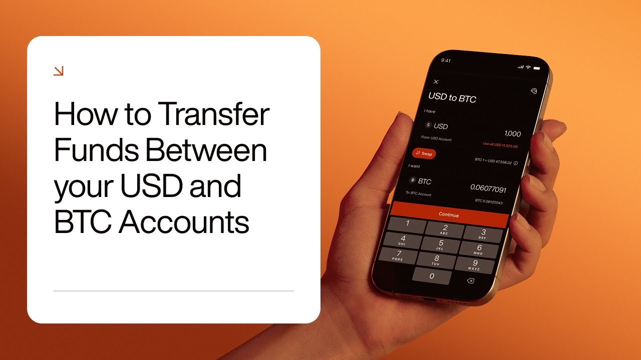 How to Transfer Funds Between Your USD and BTC Accounts