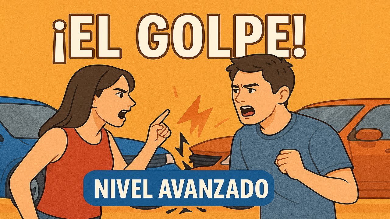 El golpe 🚗 Conversación en español | Nivel intermedio alto (B2-C1)