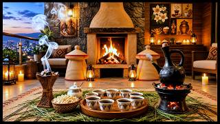 🔥☕ The Cozy Coffee Experience | Ethiopian Vibes, Peaceful Jazz & Warm Firelight screenshot 2
