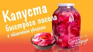 Капуста быстрого посола с яблочным уксусом