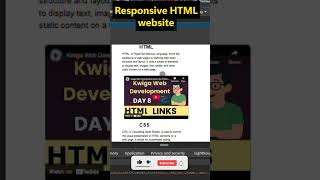 Kwiga Gukora Responsive Website na HTML | Kwiga Programming #coding #shorts #webdesign