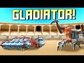Gladiator Style Combat! Vehicles VS Farmbots! - Scrap Mechanic Multiplayer Monday