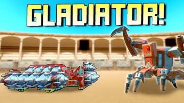 Gladiator Style Combat! Vehicles VS Farmbots! - Scrap Mechanic Multiplayer Monday