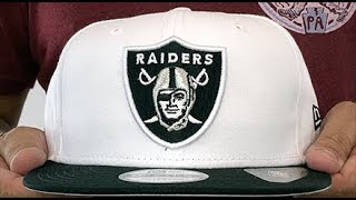 Oakland Raiders TEAM-BASIC SNAPBACK White-Black Hat by New Era