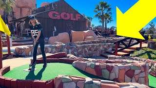OUR EPIC MINI GOLF MATCH CAME DOWN TO THE LAST HOLE! (Hole In One!! 🚨🚨)