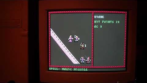 Pool of Radiance Version Comparison Part 1: Commodore C64 Version Intro and Demo filmed on real CRT