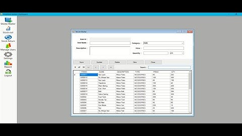 inventory management in C# with source code