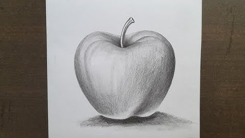 How to draw an Apple || Apple Drawing easy step by step simple drawing || Drawing Apple step by step