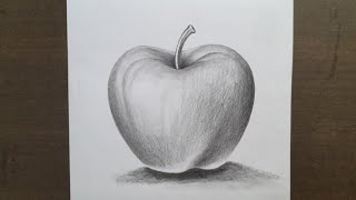 كيفية رسم تفاحة || رسم التفاحة خطوة بخطوة رسم بسيط || رسم التفاحة خطوة بخطوة