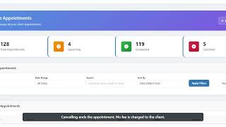 WellConnect for professionals - cancel and reschedule bookings