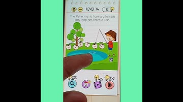 #Braintest #Level74 solution "The Fisherman is having a terrible time.Help him catch the fish"