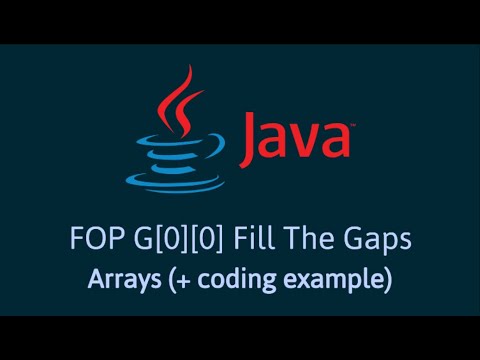 G[0] Fill The Gaps - Arrays (+ coding example) - YouTube