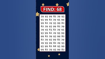 💥Can You Spot the Hidden 68? 👀 | Number Grid Hunt #shorts