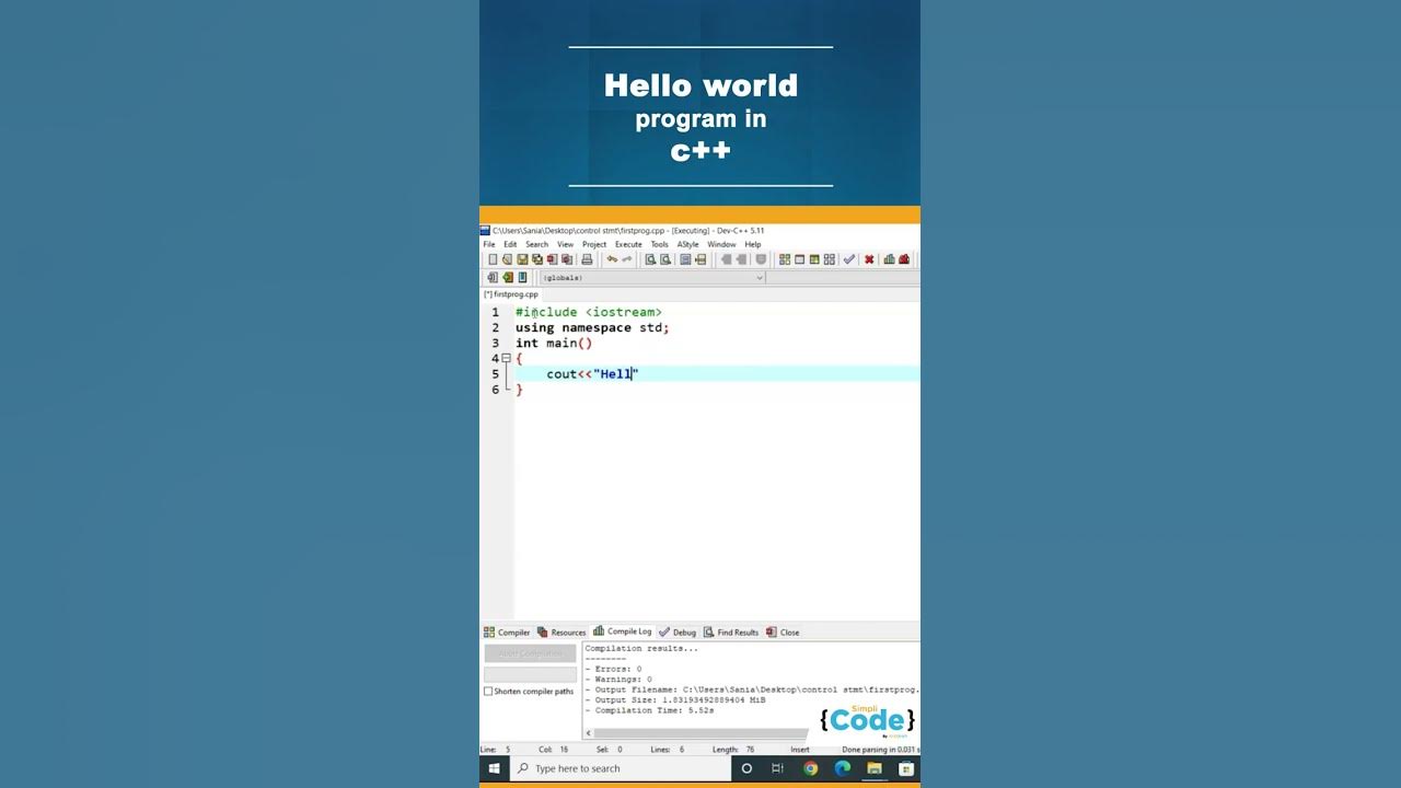 How To Print Hello World in C++? | Hello World Program In Turbo C++ | # ...
