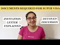 Documents required for super visa application  invitation letter explained
