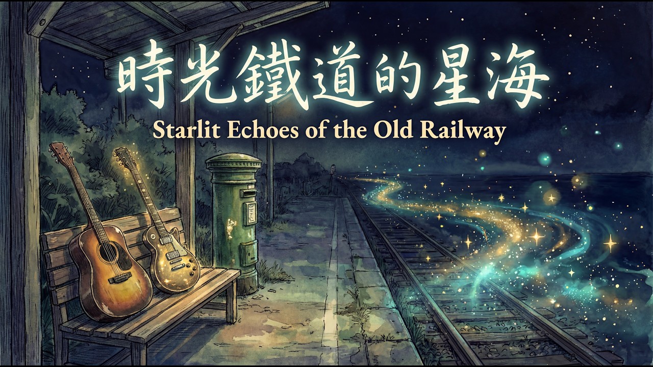 1 Hour Guitar Music | Taiwan 🇹🇼 | 4K | Railway | Meditation, Work, Relax, Sleep, and Reading | BGM