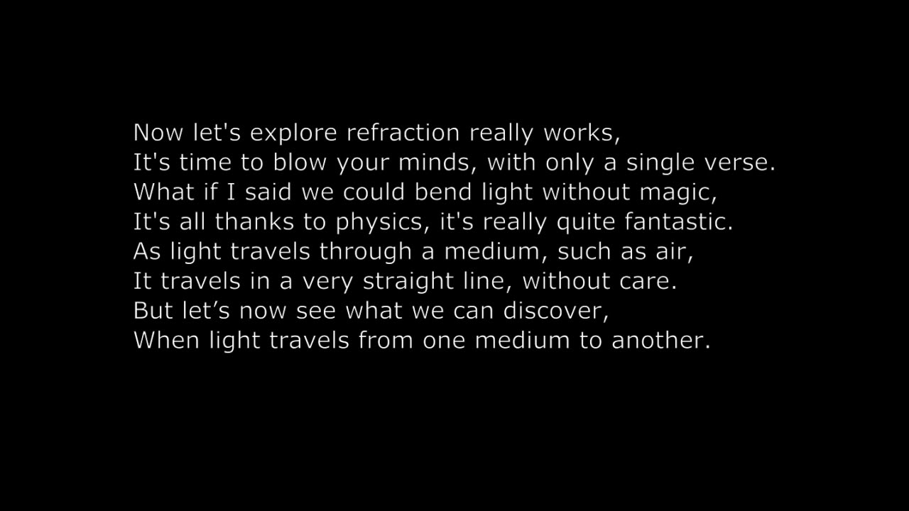 Reflection and Refraction Song