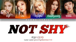 ITZY (있지) - NOT SHY - (Color Coded Lyrics Eng/Rom/Han/가사) Resimi