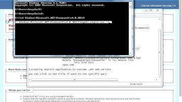 handler webservicehandlerfactory-integrated has a bad module