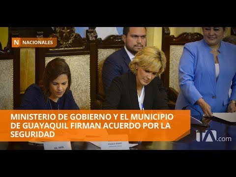 Ministerio de Gobierno y el Municipio firmaron dos acuerdos por la seguridad -Teleamazonas farándula nacional