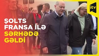 Almaniya Kansleri Fransa Ilə Sərhədə Gəldi