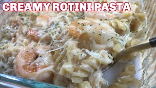 Creamy Rotini Pasta - Quick & Rotini Pasta Recipe - How To Make Rotini Pasta With Shrimpprawn